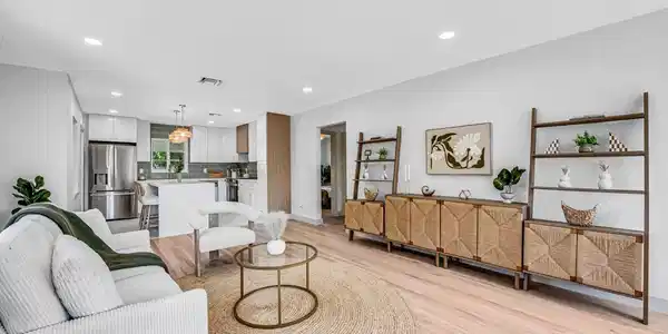 Image 2: liv room with hardwood floors