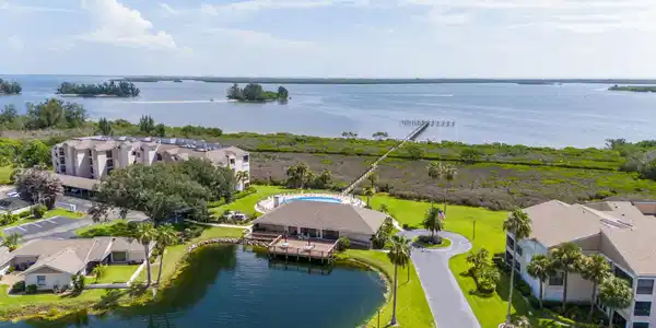 Image 2: Aerial View of Pool & River