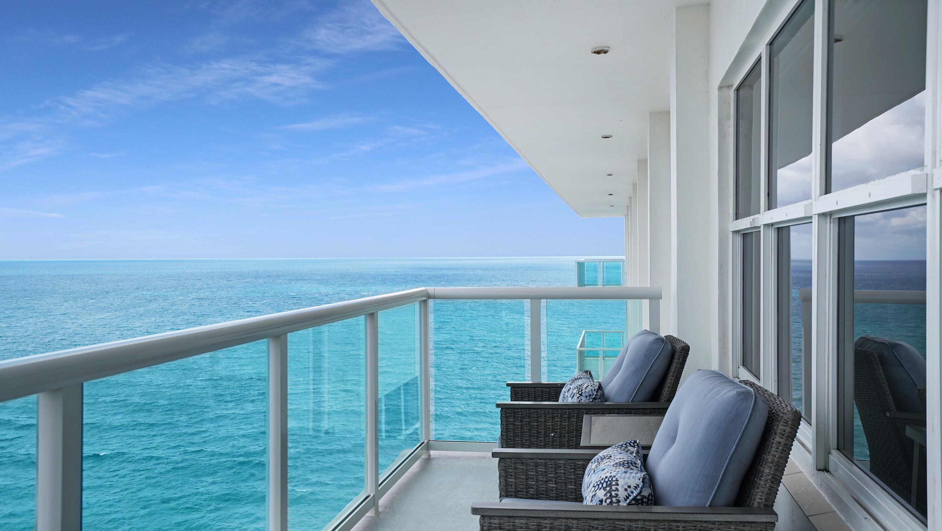 Image 1: ocean view from the balcony