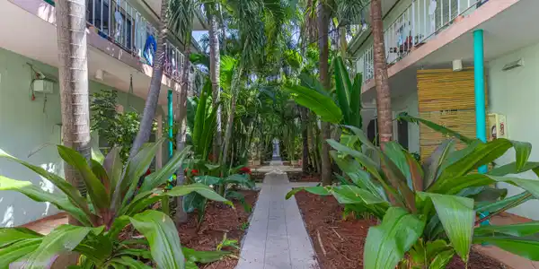 Image 2: Walkway from gated entrance to the unit.