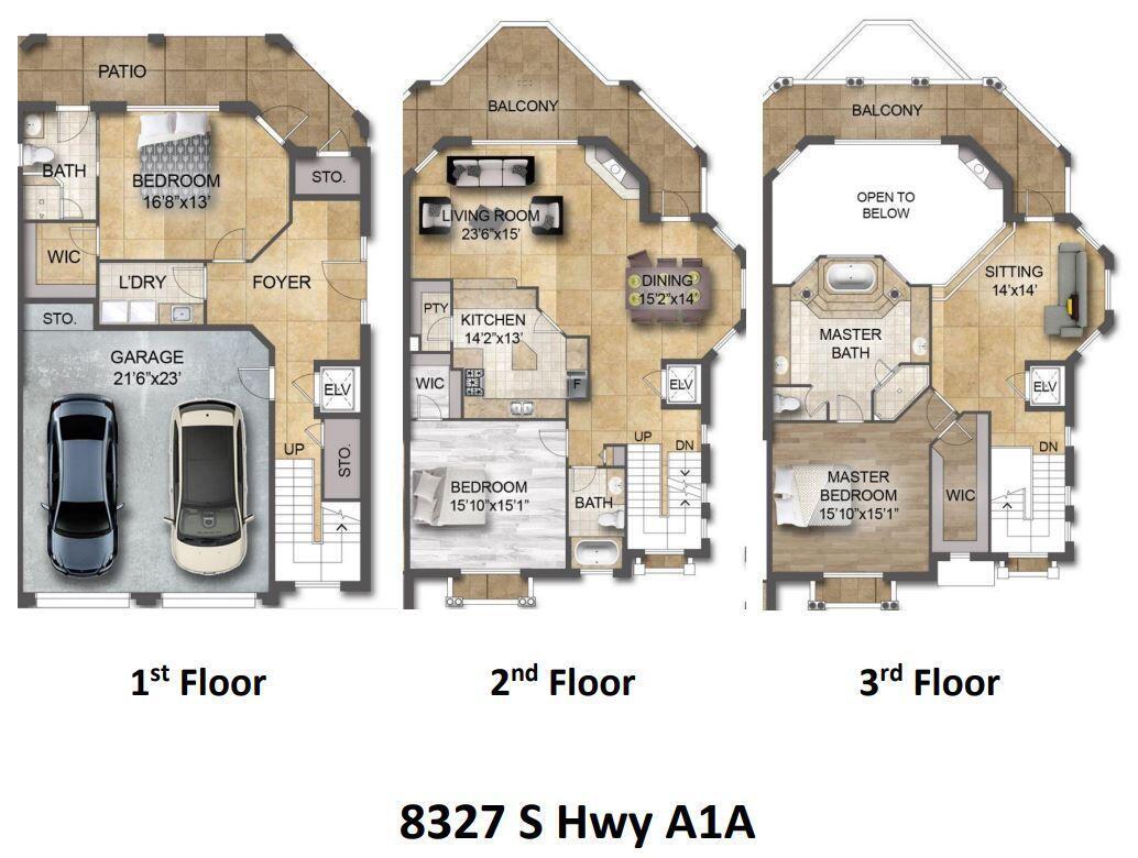 Image 4: 8327 S Hwy A1A Floor Plan unit A