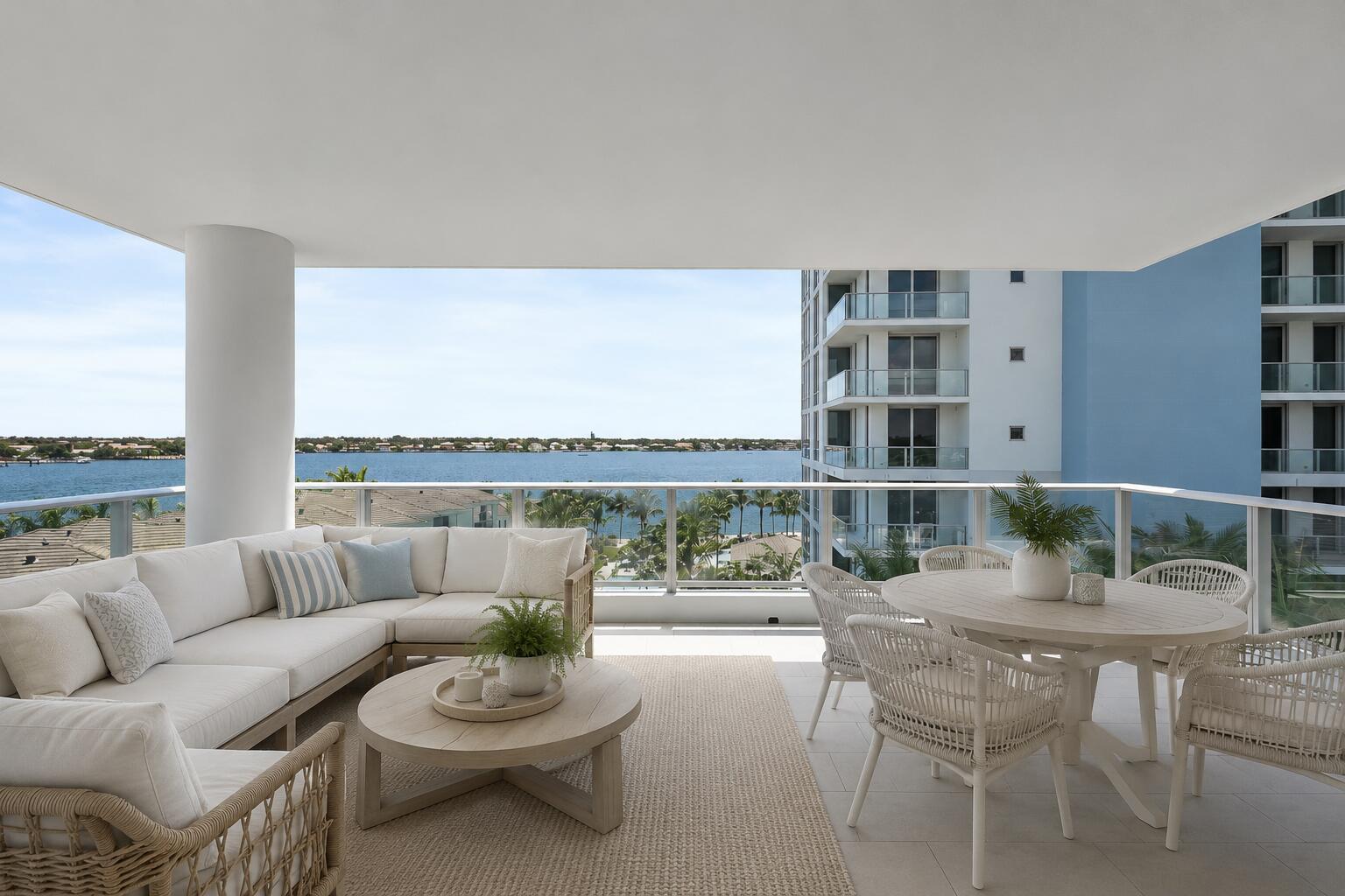 Image 1: Virtually staged balcony
