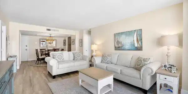 Image 3: Living area and dining room