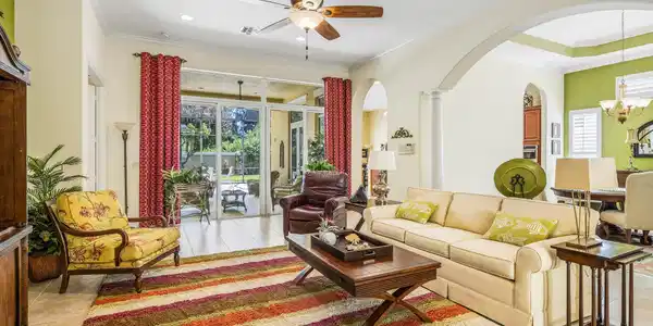 Image 4: Living Room, Impact Glass Sliding Doors, Custom Dr