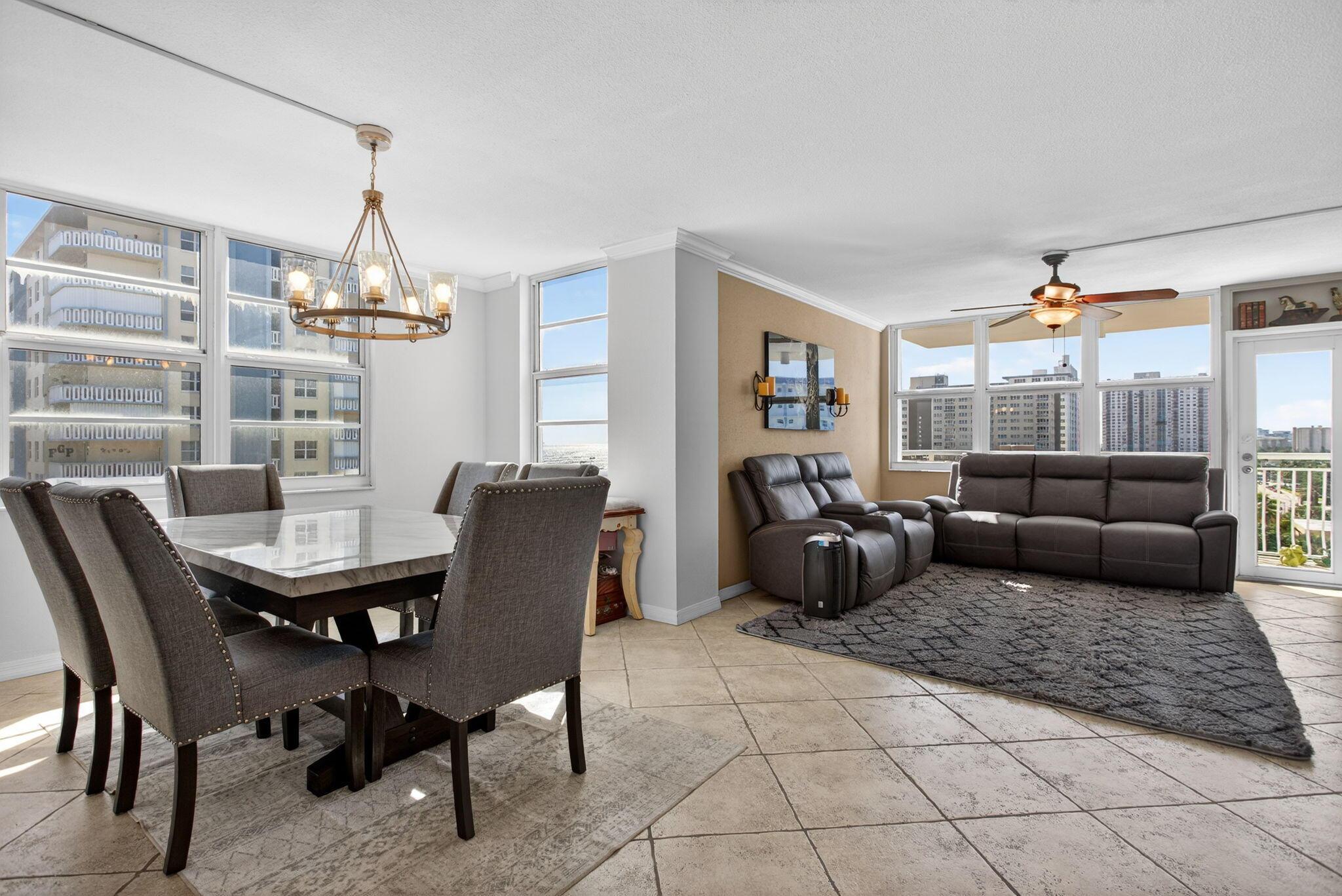 Image 1: Dining Room and Living Room