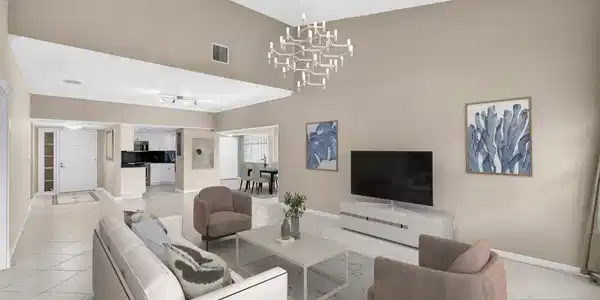 Image 2: 1660 - Living Room _ Dining Area Staged