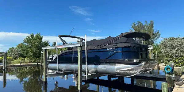 Image 3: Pontoon boat