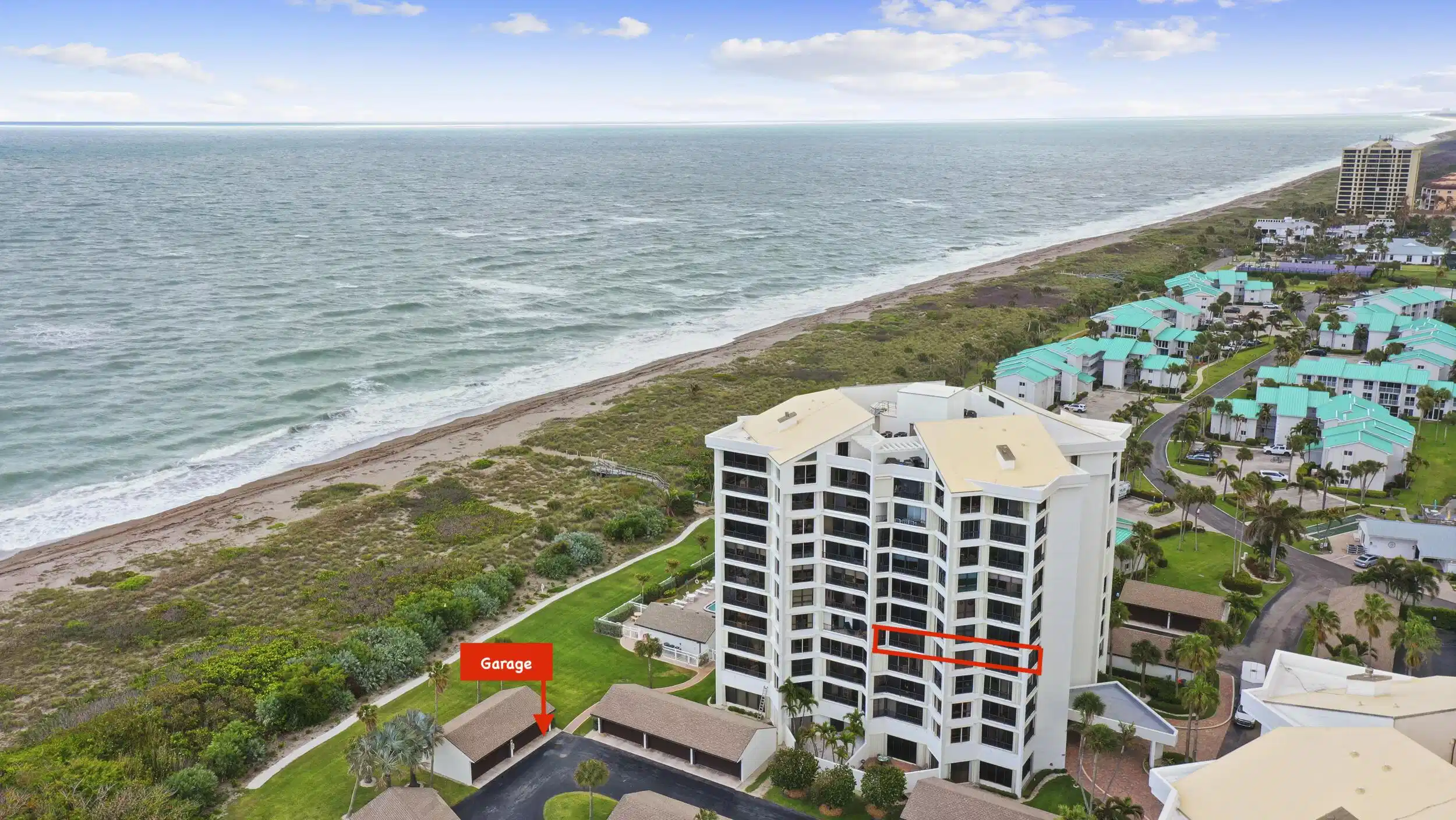 Image 1: Ocean front condo with one-car shared garage and n