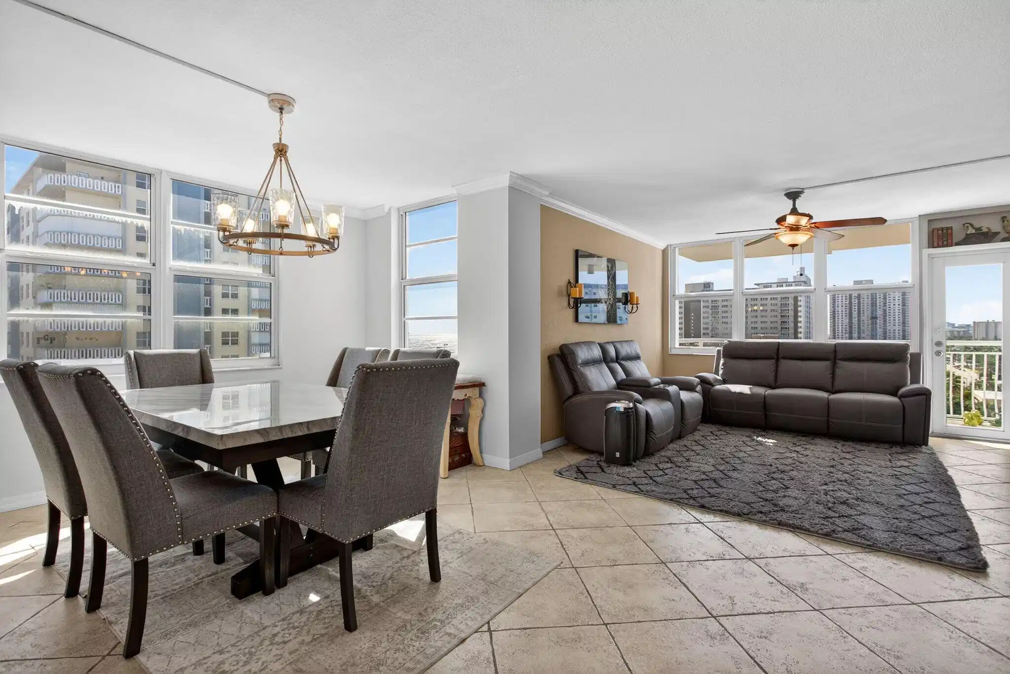Image 1: Dining Room and Living Room