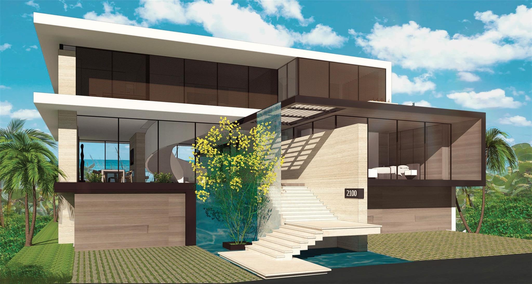 Image 2: CUSTOM HOME-Preliminary Front Exterior Elevation P