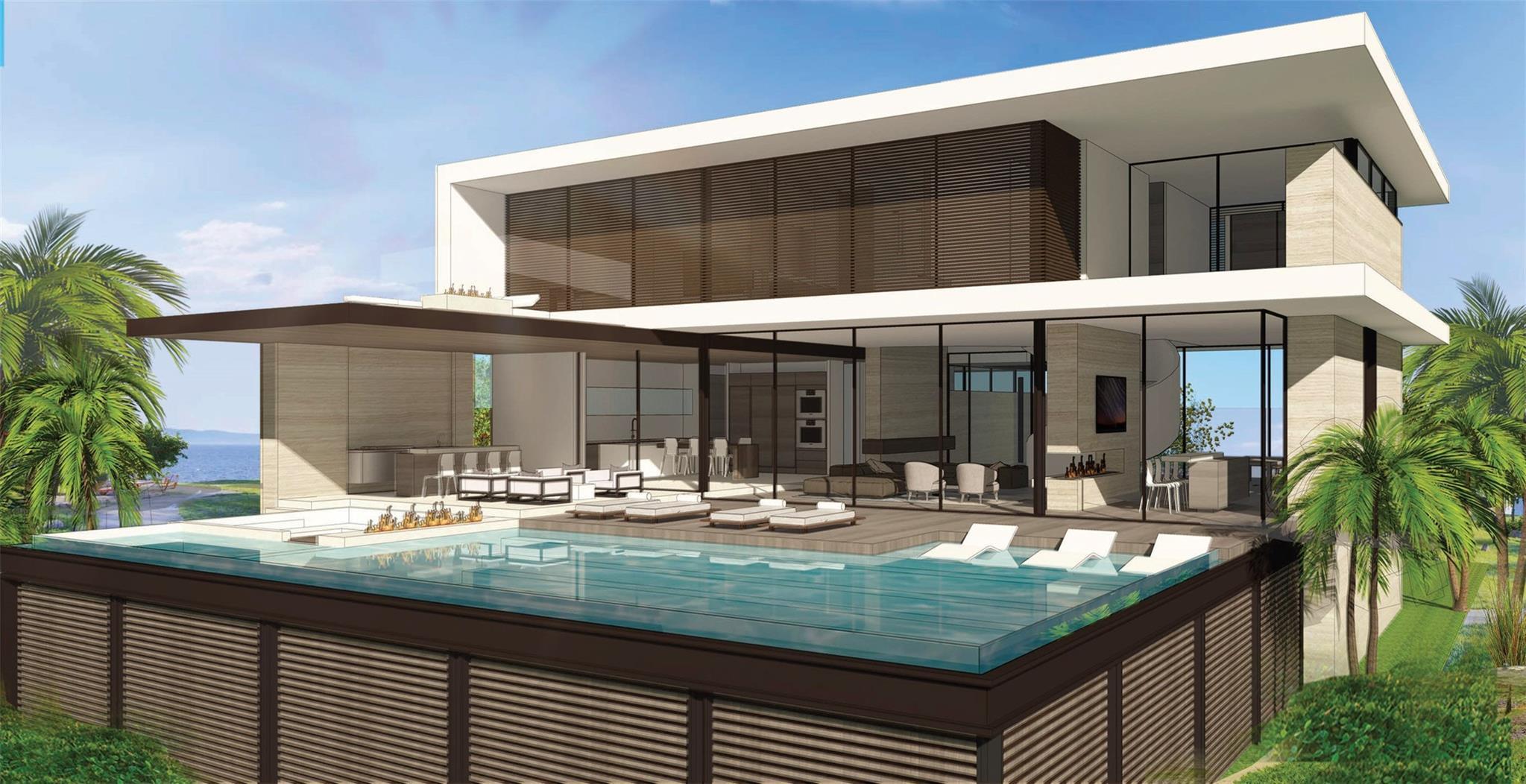 Image 3: CUSTOM HOME-Preliminary Rear Exterior Elevation Pl