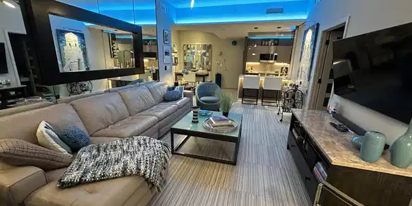 Image 4: Living Room with Custom Lighting