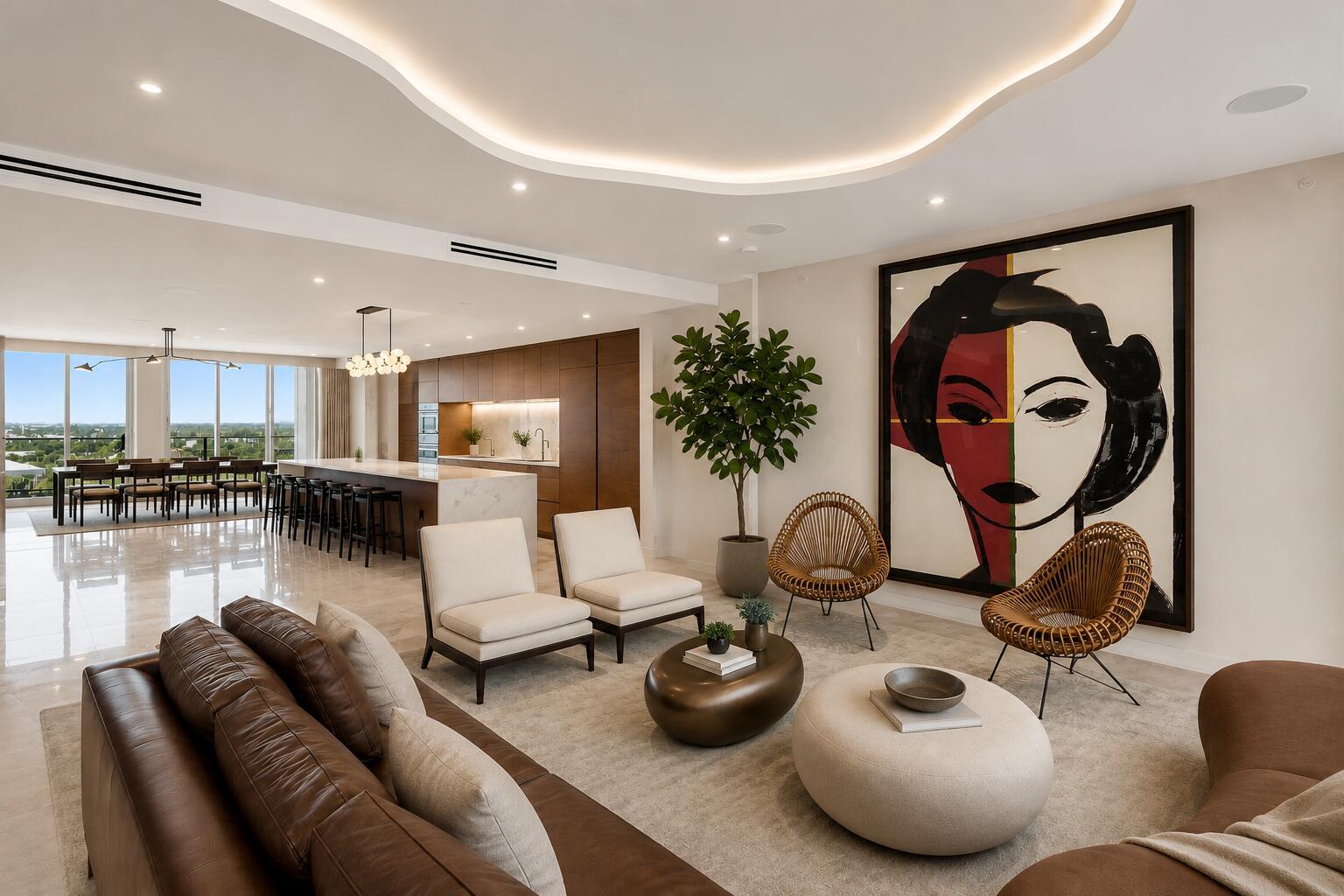 Image 1: Main living space is flow through City to Ocean Vi