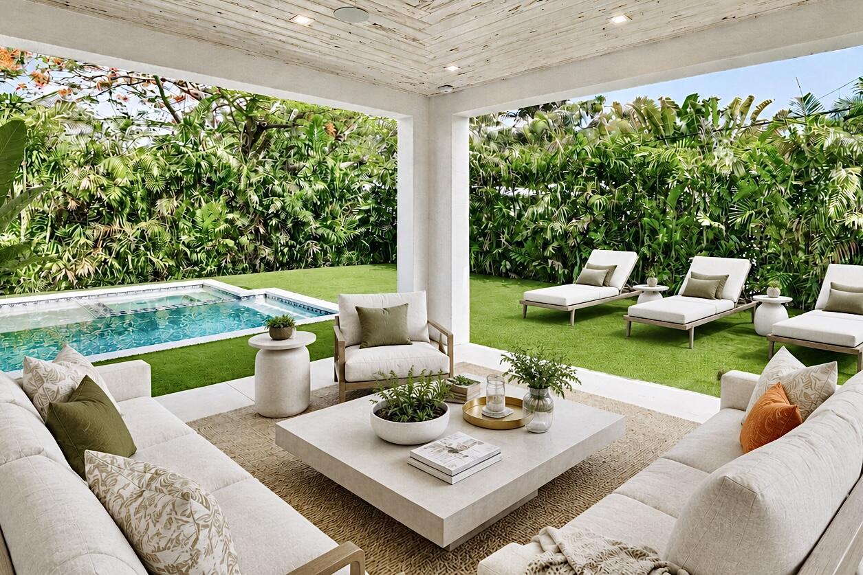 Image 2: Loggia & Pool Virtually Staged