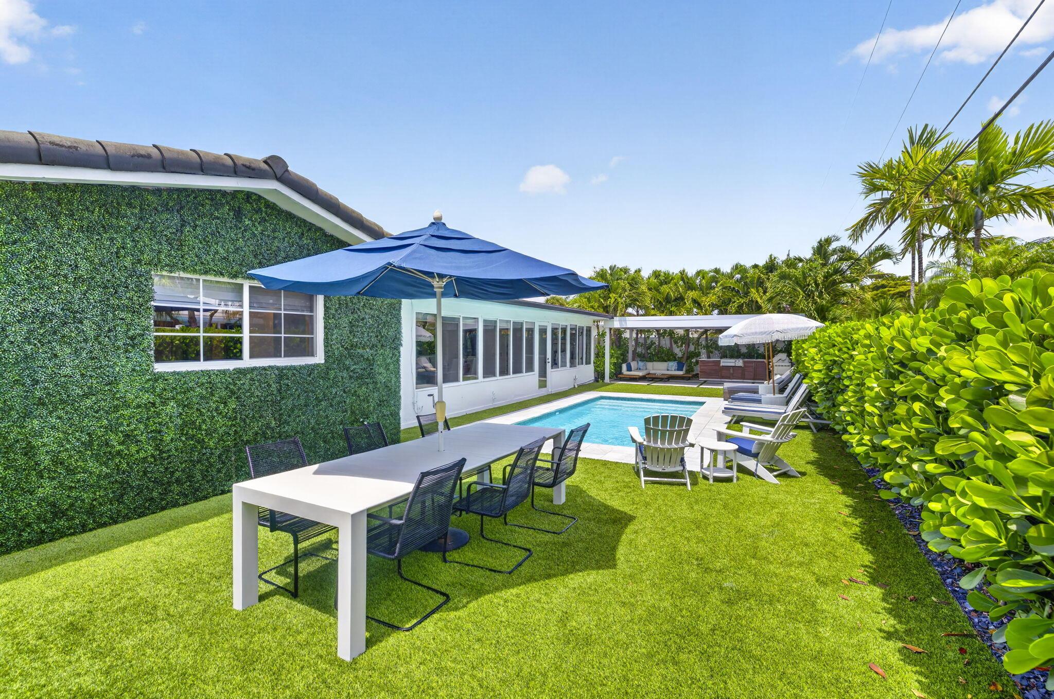 Image 1: Inviting backyard with pool and summer kitchen!