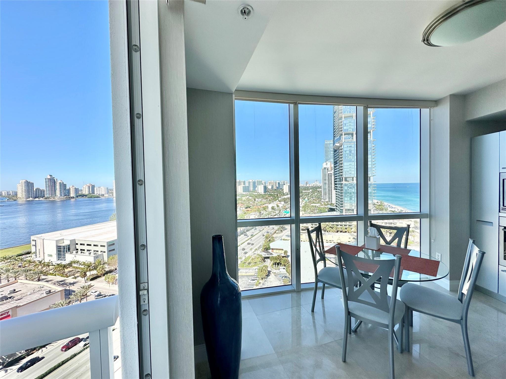 Image 3: ocean, intracoastal and skyline view from kitchen