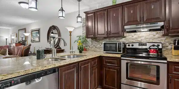 Image 3: Open Kitchen to Dining and L/R