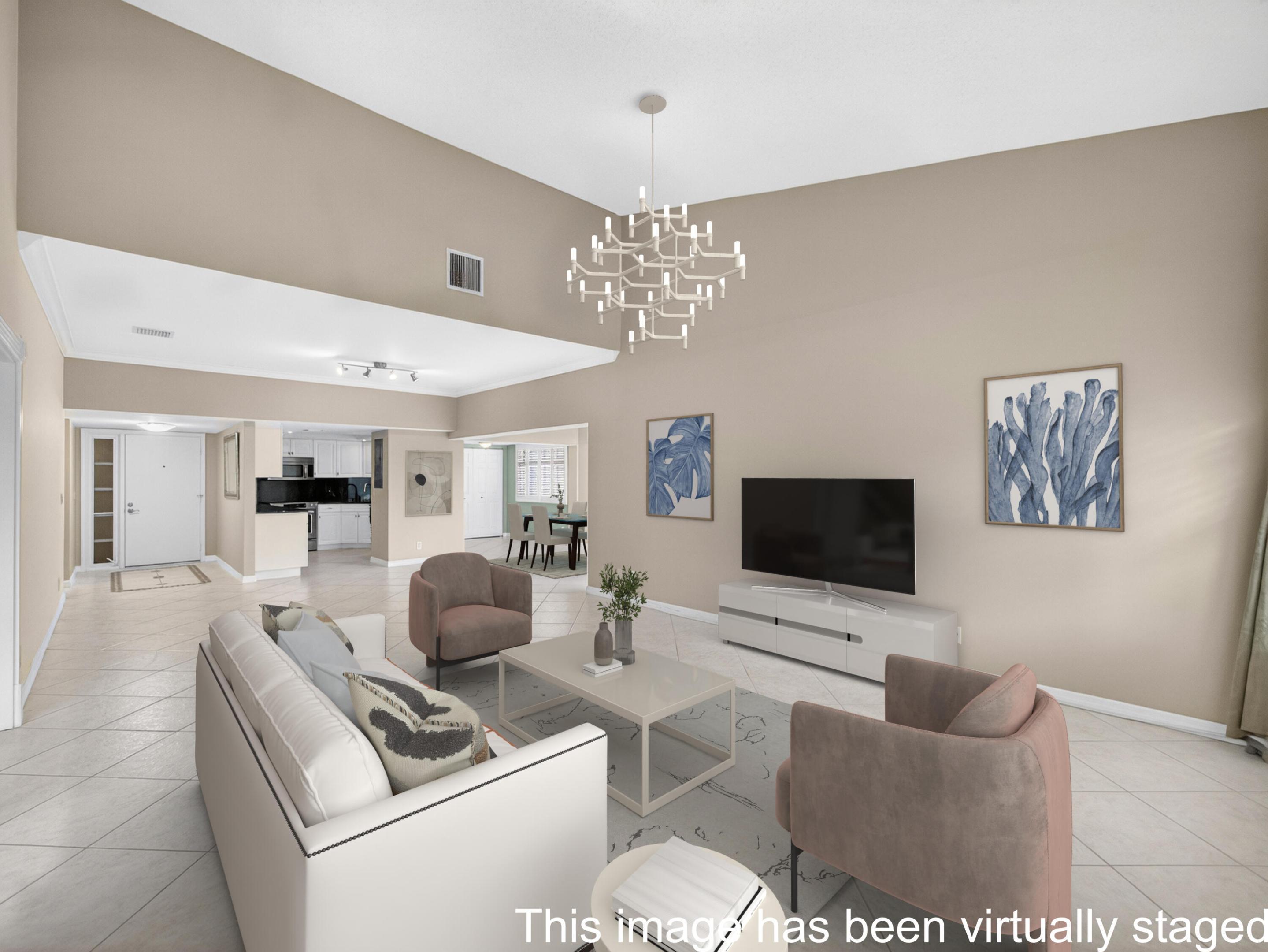 Image 2: 1660 - Living Room _ Dining Area Staged