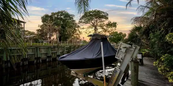Image 2: Twilight of dock