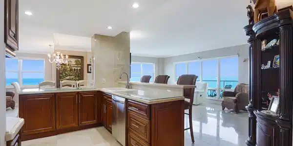 Image 2: The kitchen has been opened up to take advantage o