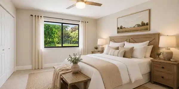 Image 3: primary bedroom - virtually staged