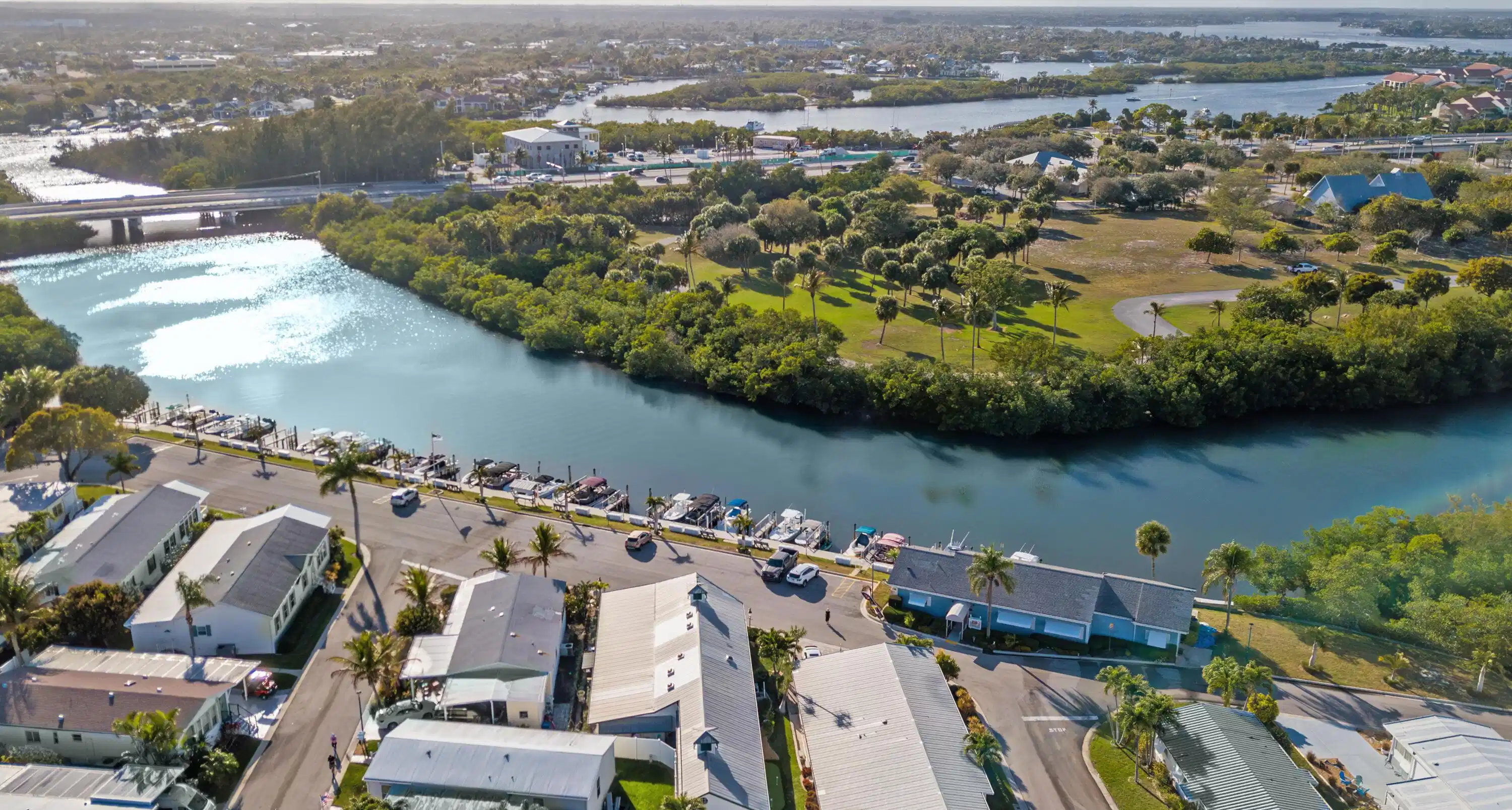 Image 1: Drone Jupiter River Park