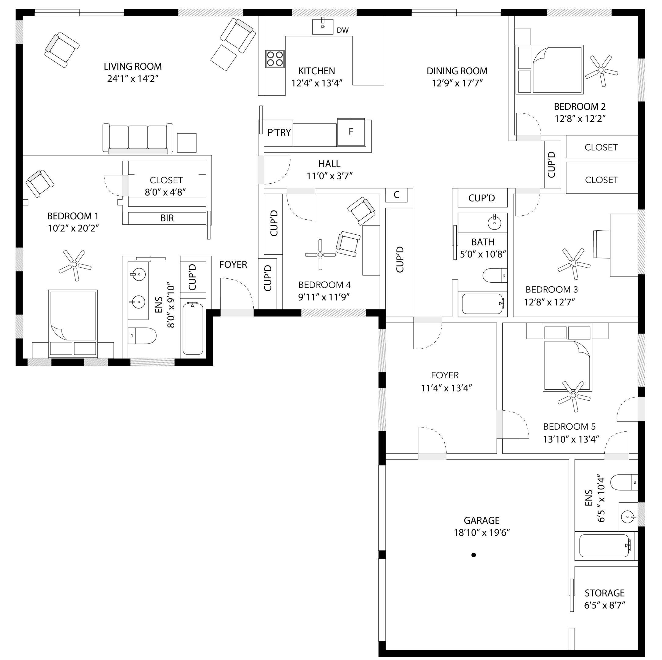 Image 2: 547 E Causeway Floor Plan