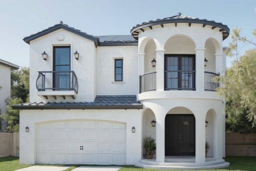 Image 1: Front facing rendering of home.