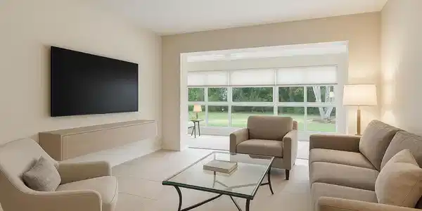 Image 2: **digitally staged - living room