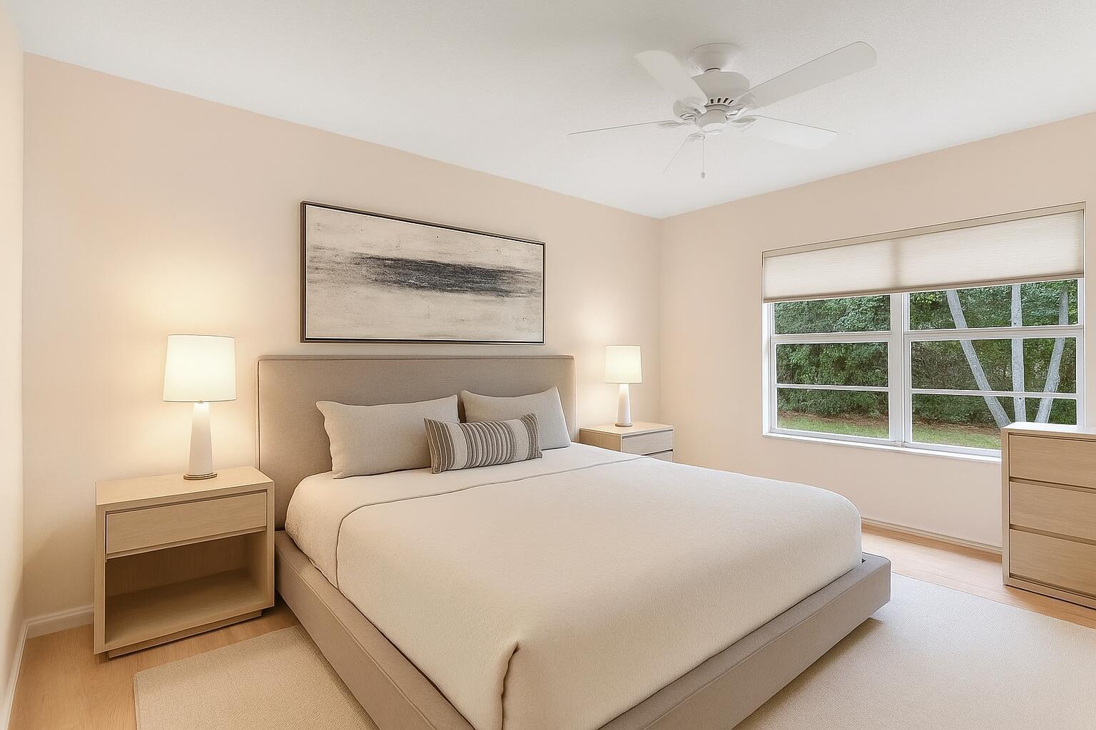 Image 3: **digitally staged - primary bedroom