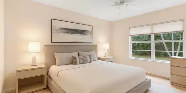 Image 3: **digitally staged - primary bedroom