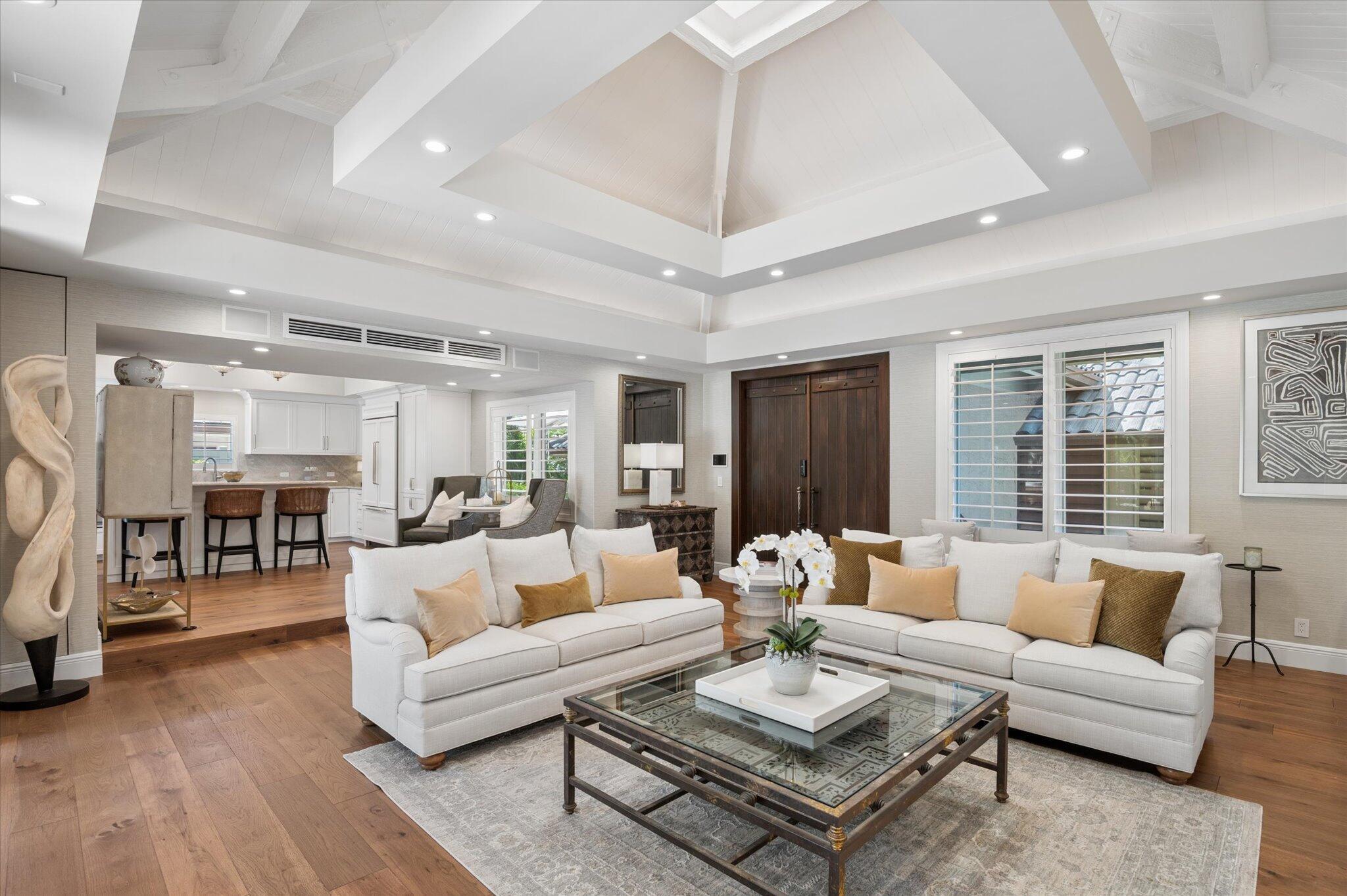 Image 3: Skylit living area in main house with cove design