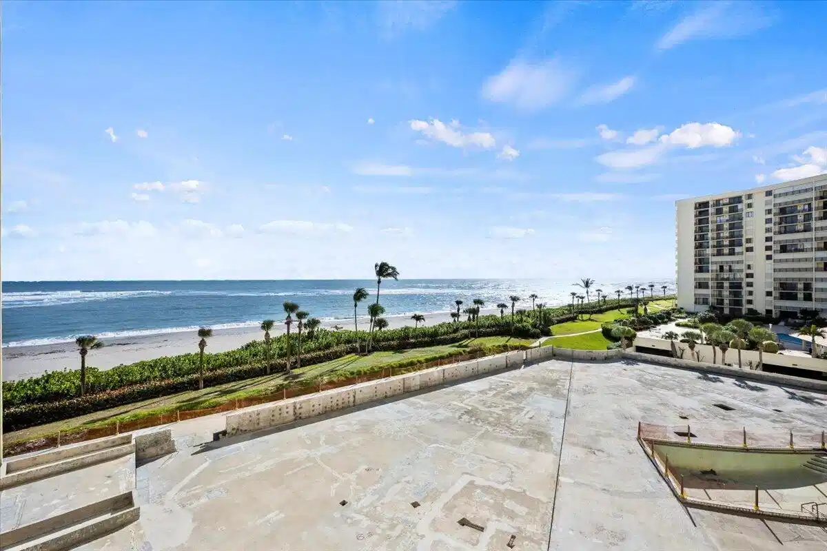 Image 1: View from Balcony - Pool Deck Under Construction
