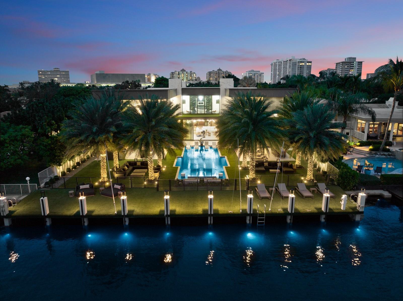 Image 1: private resort backyard