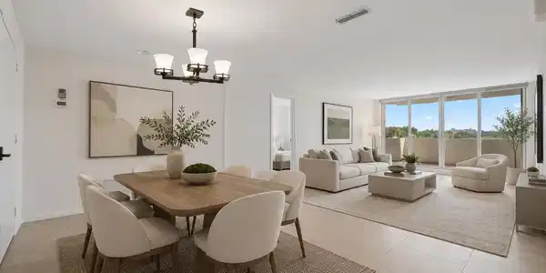 Image 2: Virtually Staged Dining/Living