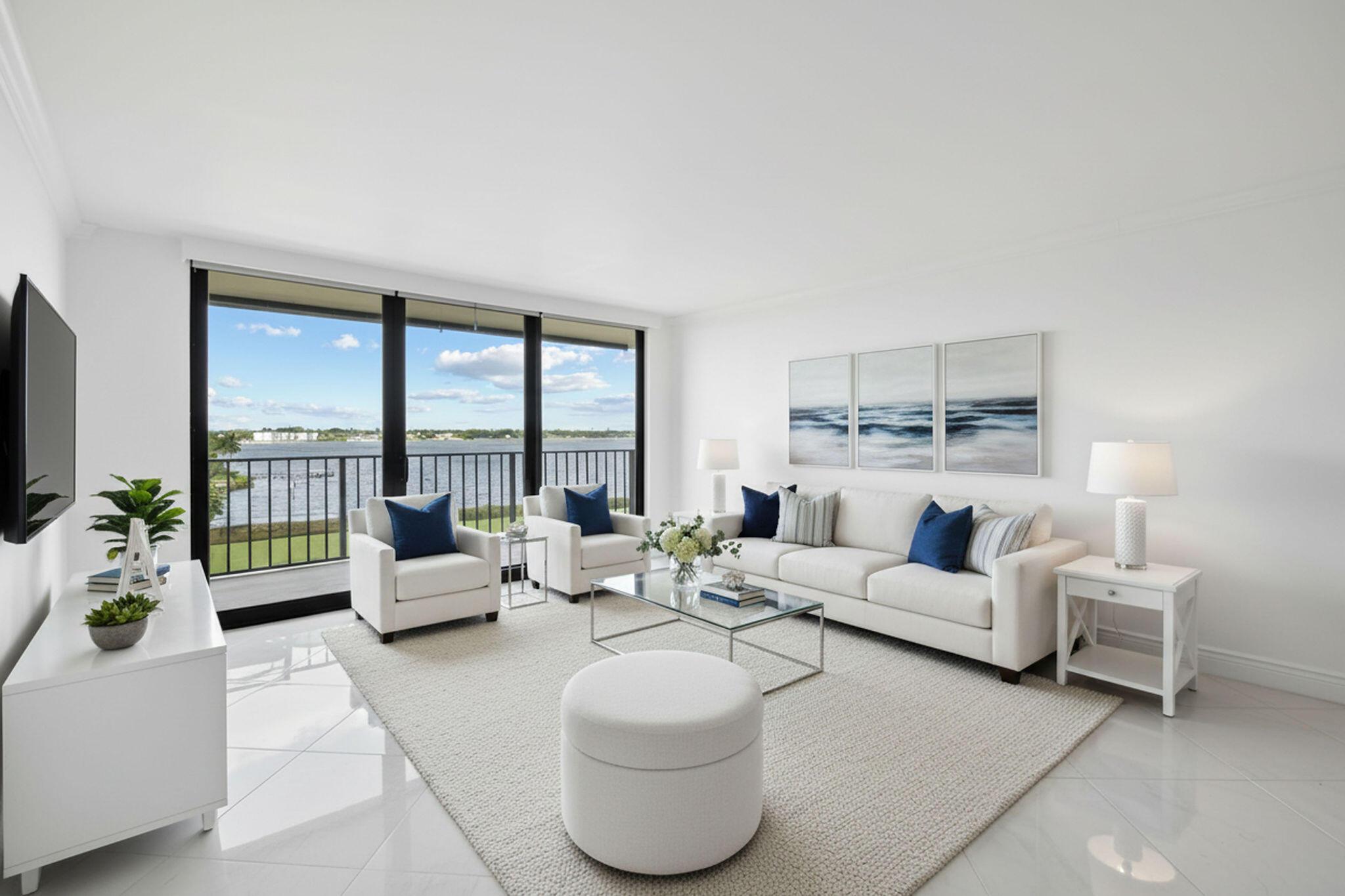 Image 4: living room virtually staged