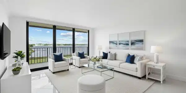 Image 4: living room virtually staged