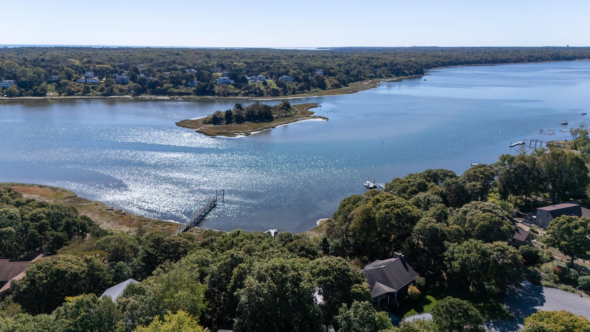 Image 2: ariel showing dock and cove