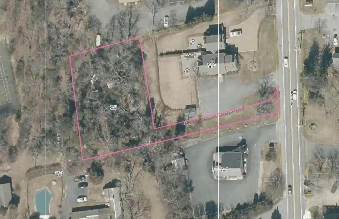 Image 1: 586 Main St. Lot. aerial 2