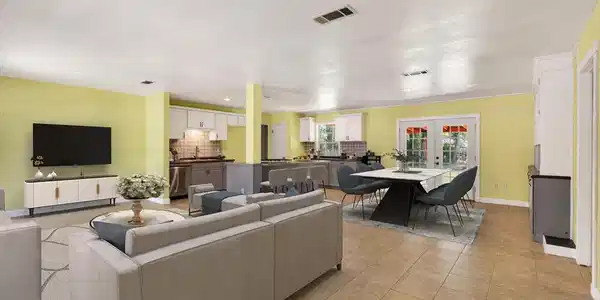 Image 2: Living Room Left _ Dining Area Right