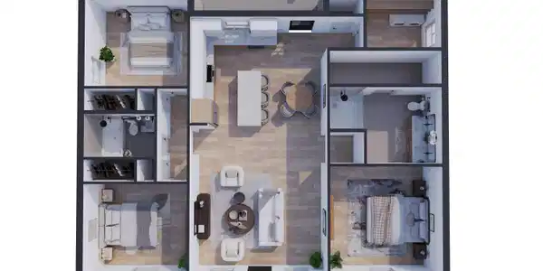 Image 2: 3d FloorPlan - D01