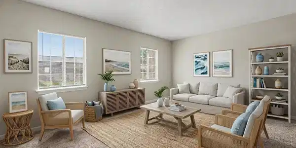 Image 3: Virtually Staged Living Room