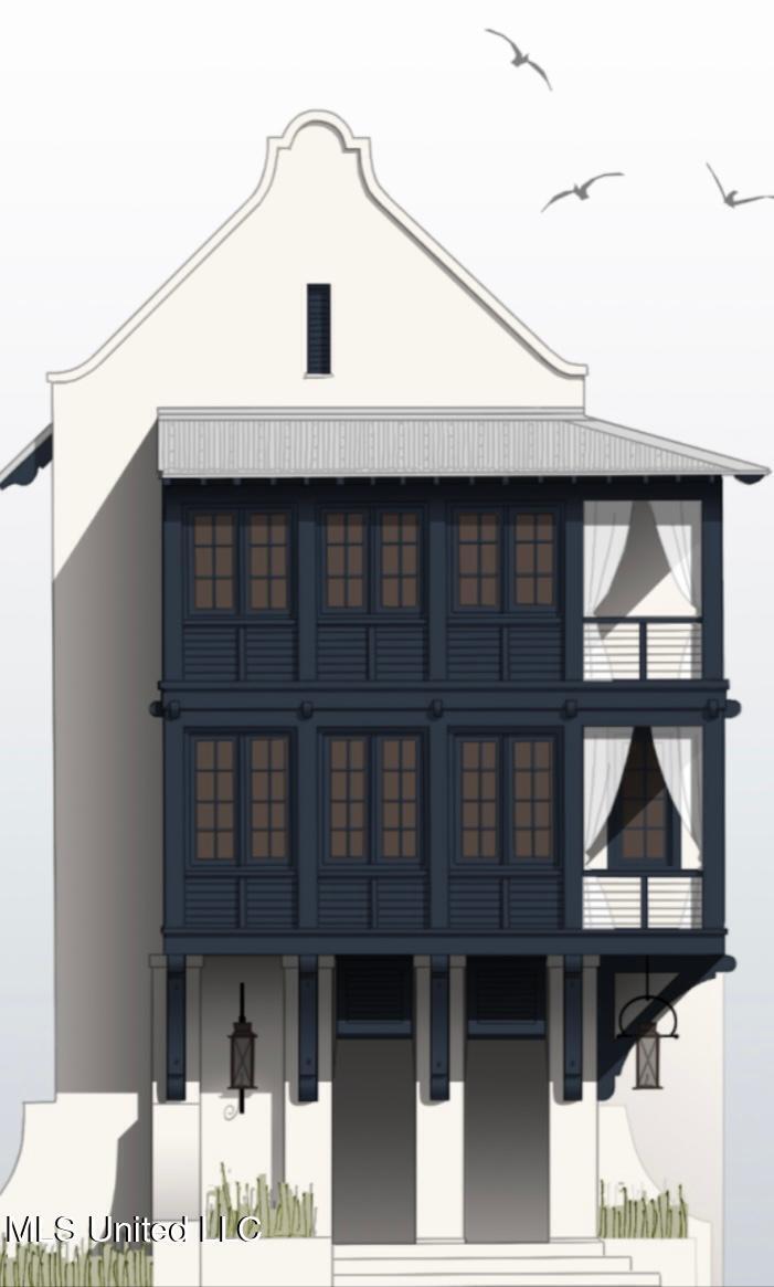 Image 2: Plan F Front Elevation - Navy