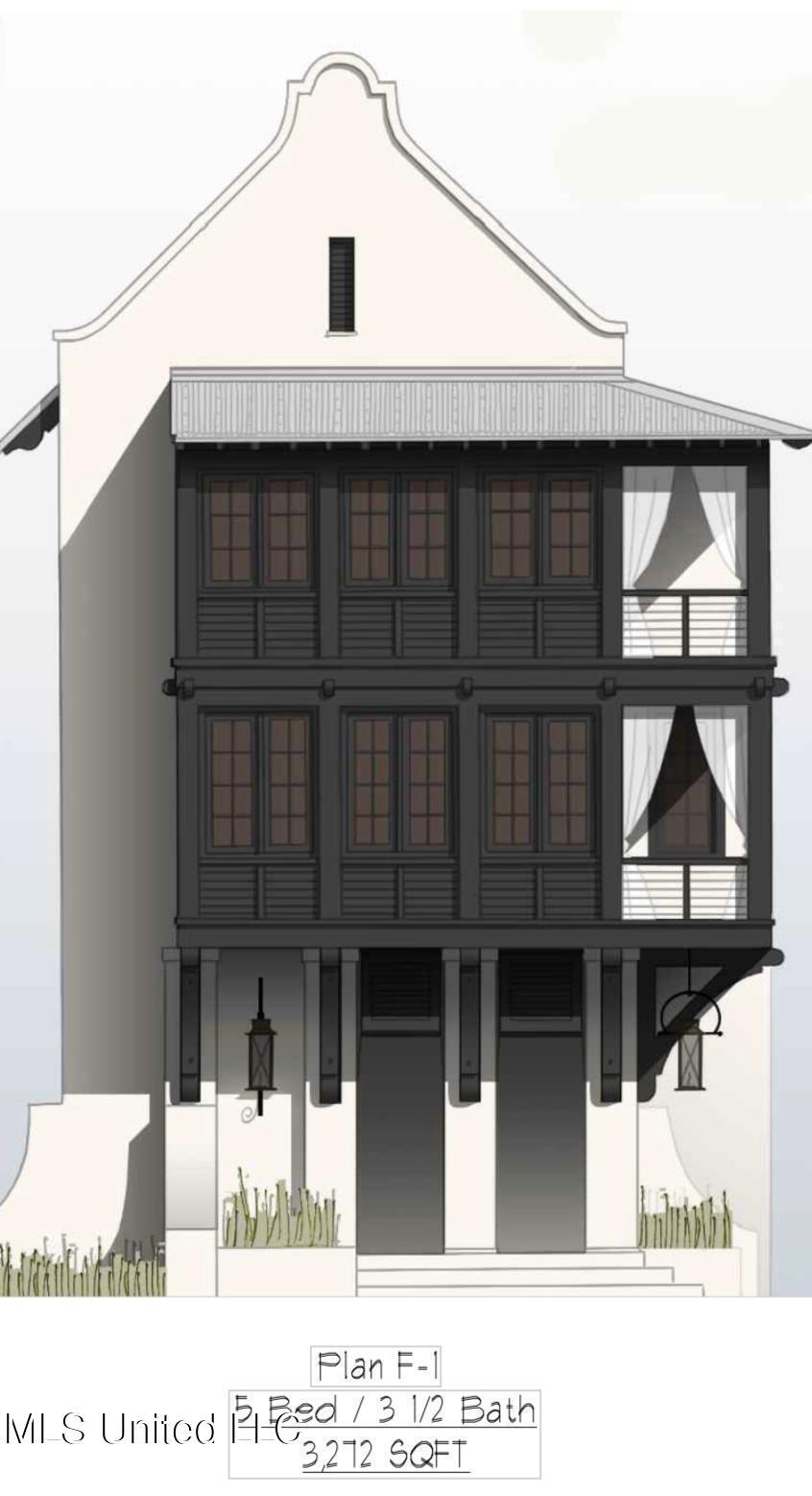 Image 3: Plan F-1 Front Elevation - Dark Olive Gr