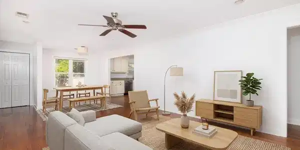 Image 3: Living Room to Dining (virtually staged)