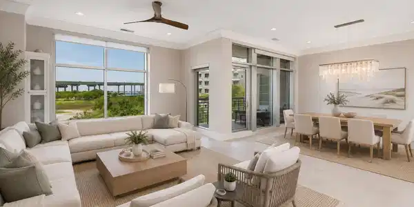 Image 4: Virtually Staged Living to Dining Room