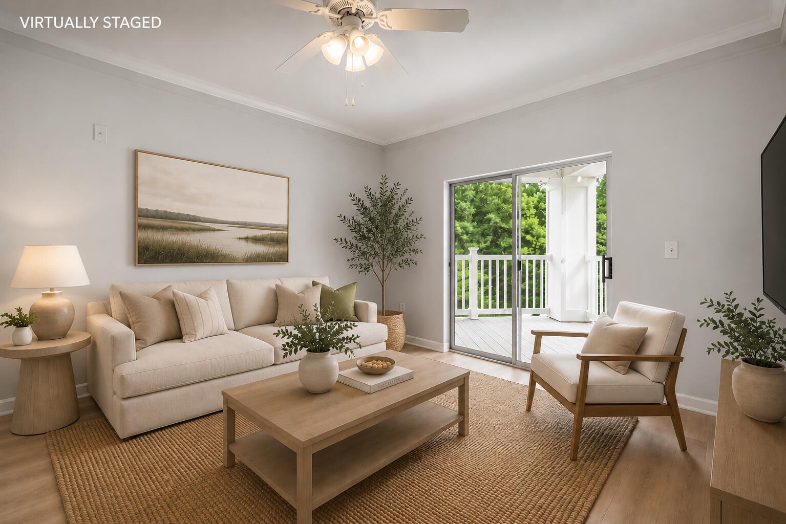 Image 1: Staged Living Room