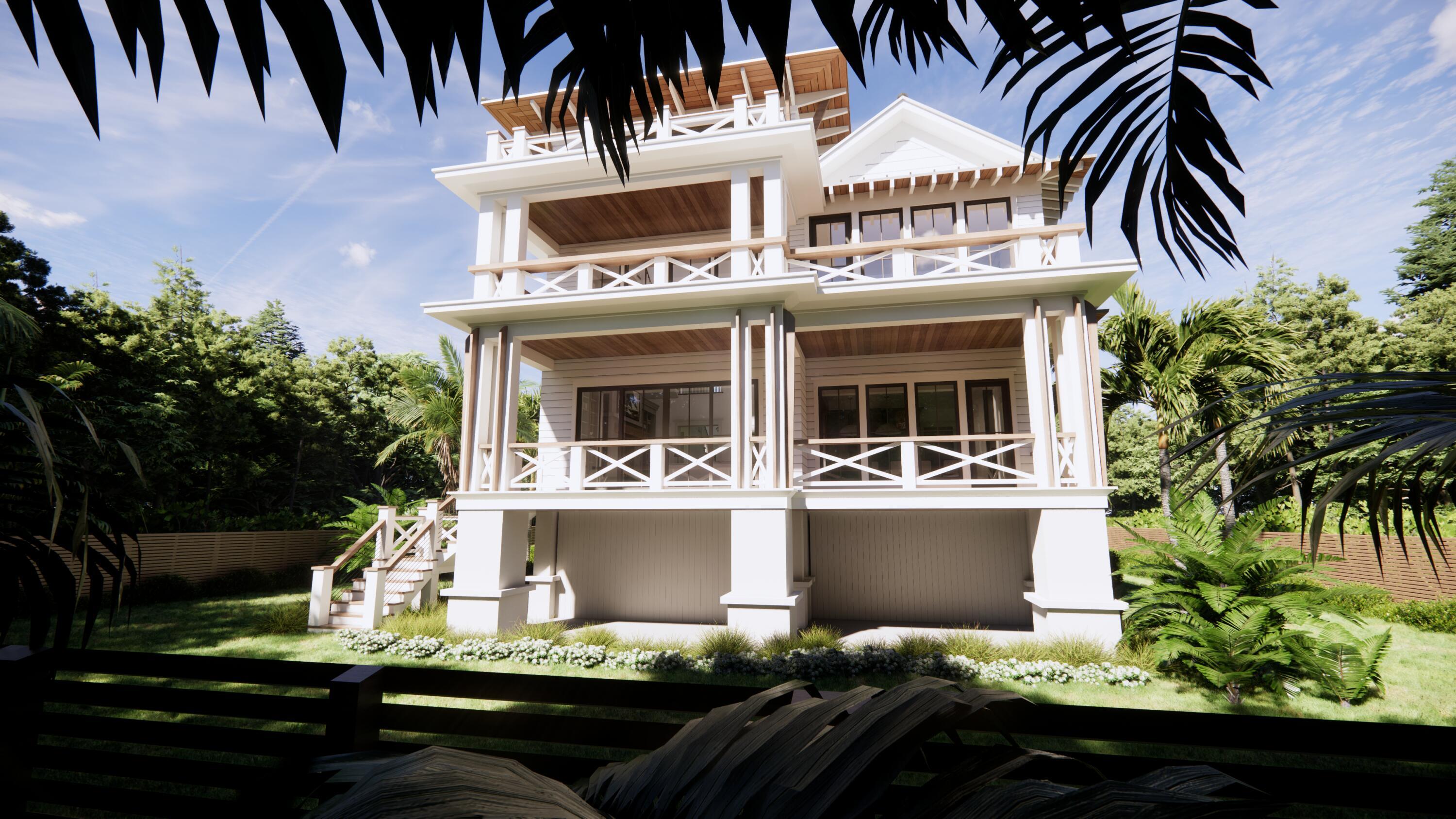 Image 3: 3802 CAMERON REAR ELEVATION 02