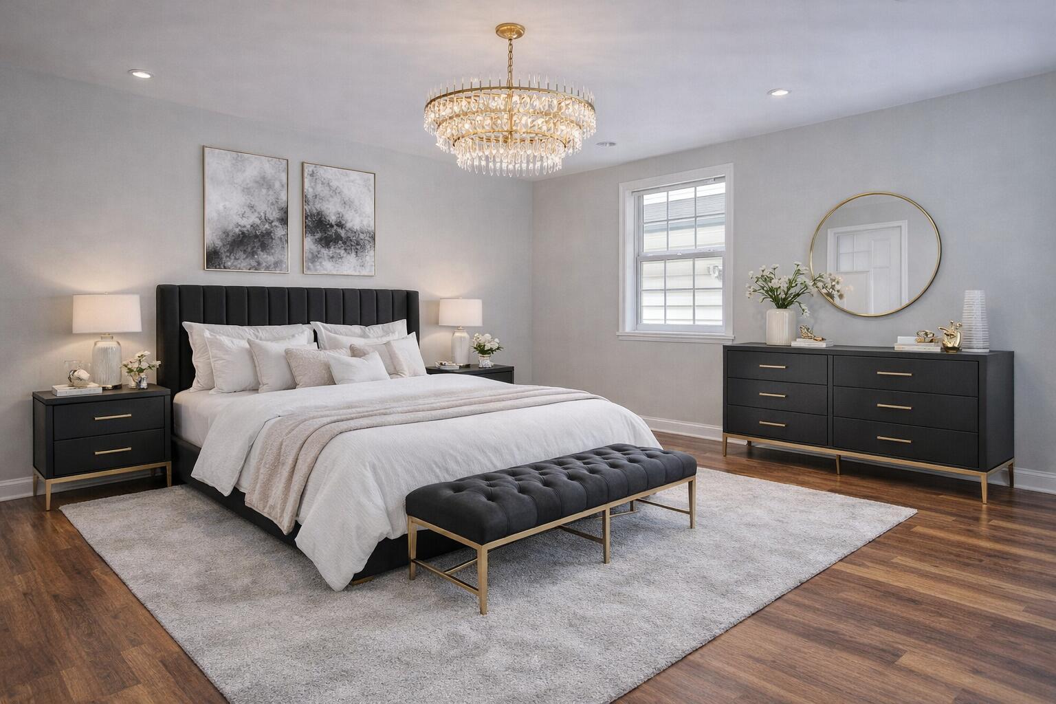 Image 3: virtually staged bedroom