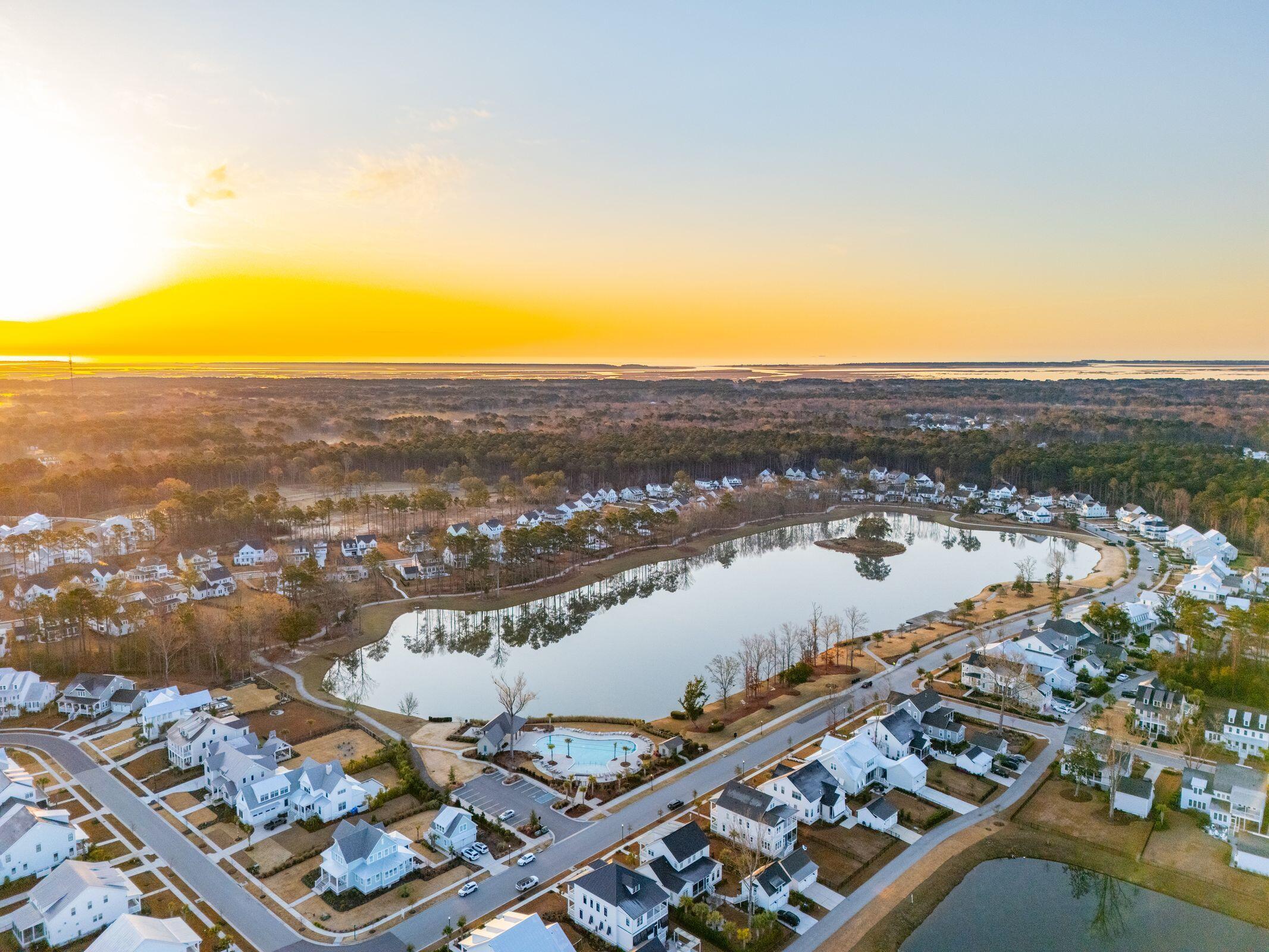 Image 4: Sunrise views from behind the Preserve